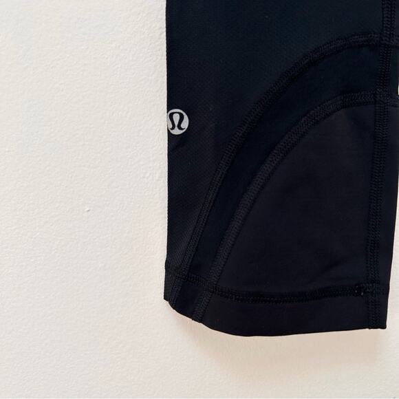 Lululemon Run Inspire Crop II *Luxtreme Black Mesh Leggings Black size 4 - Picture 6 of 12